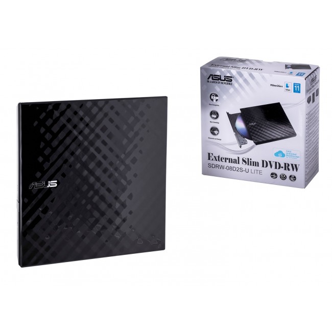 ASUS SDRW-08D2S-U Lite optical disc drive DVD RW Black