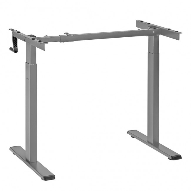 Maclean desk, manual height adjustment, without table top, for standing and sitting work, max 60 kg, max height 120 cm, MC-790NG