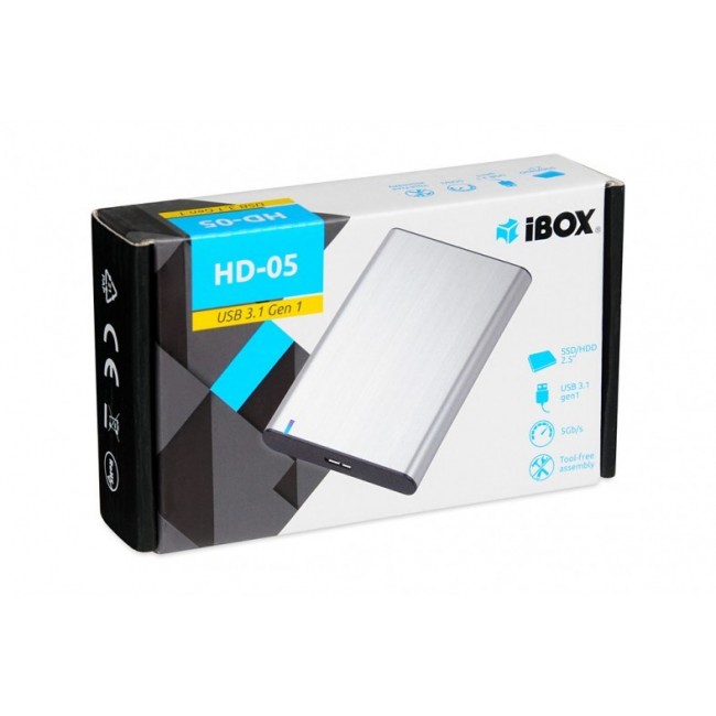 iBox HD-05 HDD/SSD enclosure Grey 2.5