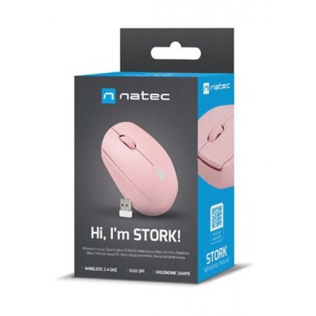 NATEC STORK mouse Home Ambidextrous Bluetooth + USB Type-A Optical 1600 DPI