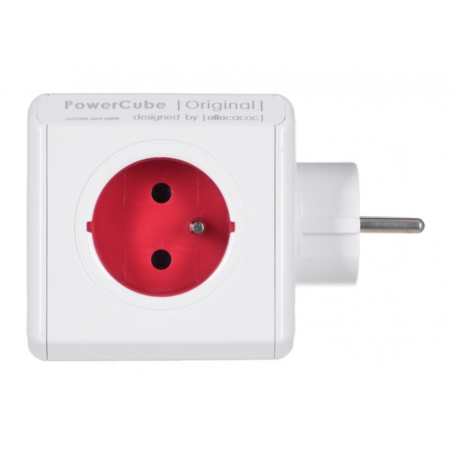 Allocacoc PowerCube Original Type E power extension 5 AC outlet(s) Indoor Red