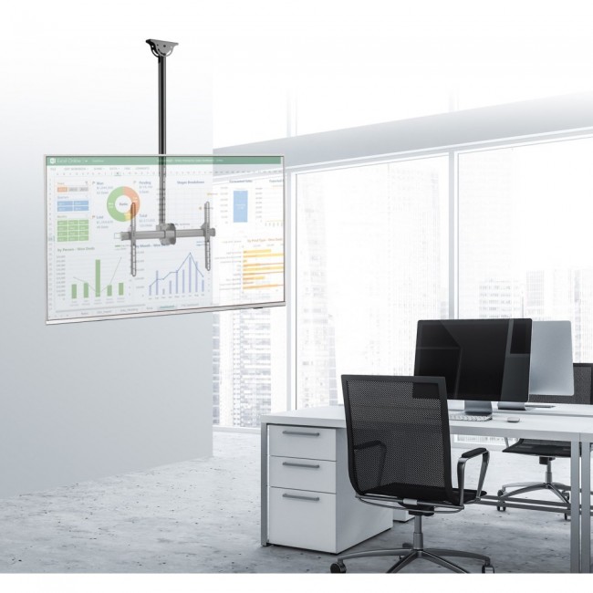 Techly 37-70 Telescopic Ceiling Universal LED TV LCD Support