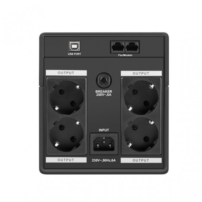Armac H/1000F/LED uninterruptible power supply (UPS) Line-Interactive 1 kVA 4 AC outlet(s)