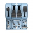 Thrustmaster TCA Quadrant Add-On Airbus Edition Blue Flight Sim Analogue / Digital PC