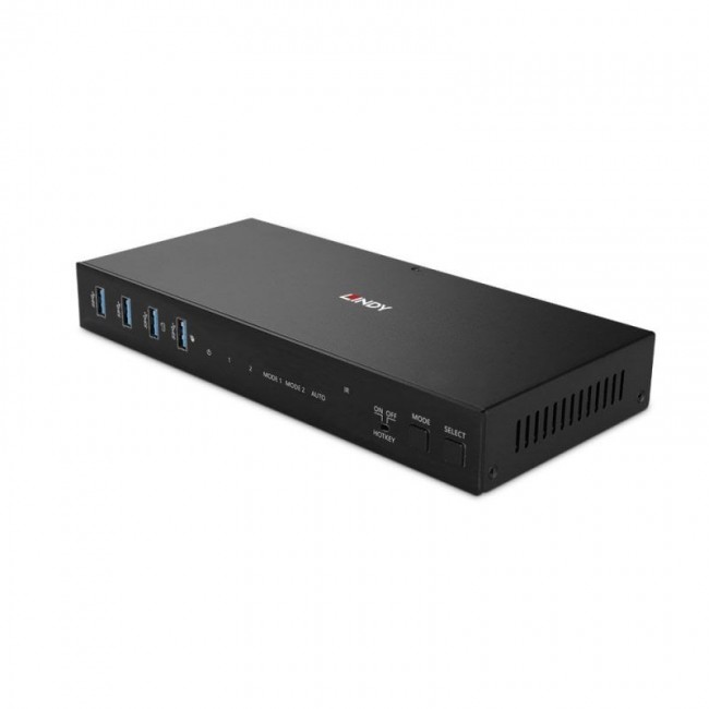 Lindy 2 Port Dual Head HDMI 4K60, USB 3.0 KVM Switch