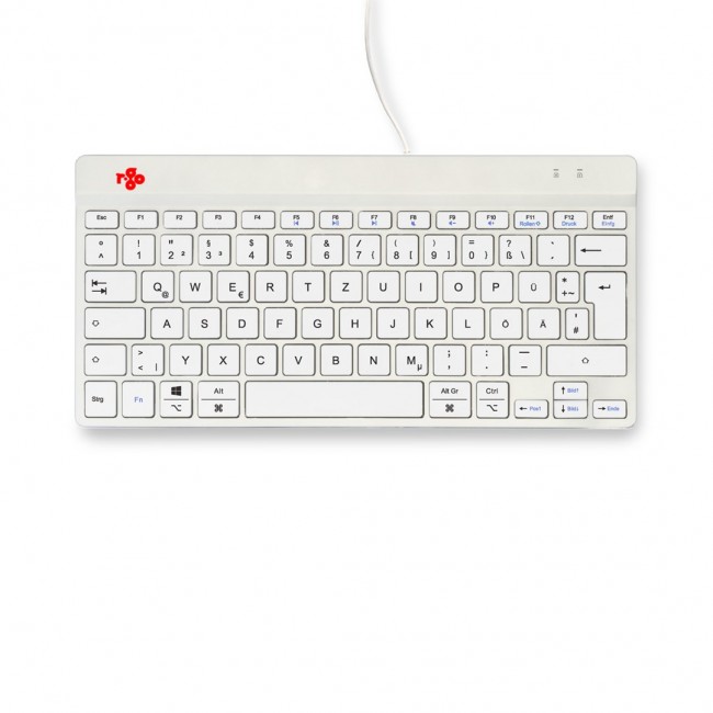 R-Go Tools Ergonomic keyboard R-Go Compact Break, compact keyboard with break software, QWERTZ (DE), wired, white R-Go Tools Ergonomic keyboard R-Go Compact Break, compact keyboard with break software, QWERTZ (DE), wired, white