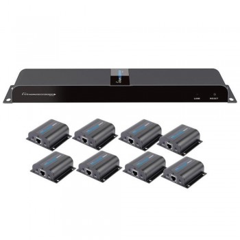 Techly HDMI 1x8 Extender Splitter over CAT6/6a/7 50m with IR pass-back IDATA EX-HL81TY
