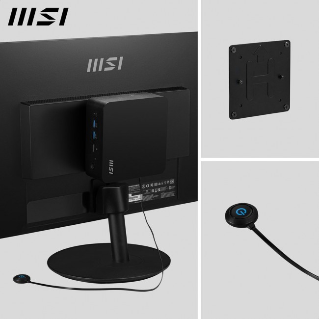 MSI Cubi NUC 1M Intel Core 3 100U (14th Gen - Series 1) Barebone, NUC, SFF, Mini Computer, HTPC, (NO RAM, NO Storage, NO OS), Intel Graphics/DDR5/Dual ThunderBolt 4/Dual HDMI/Dual LAN/WiFi 6E/BT 5.3/VESA - NUC 1M i3 100U BB