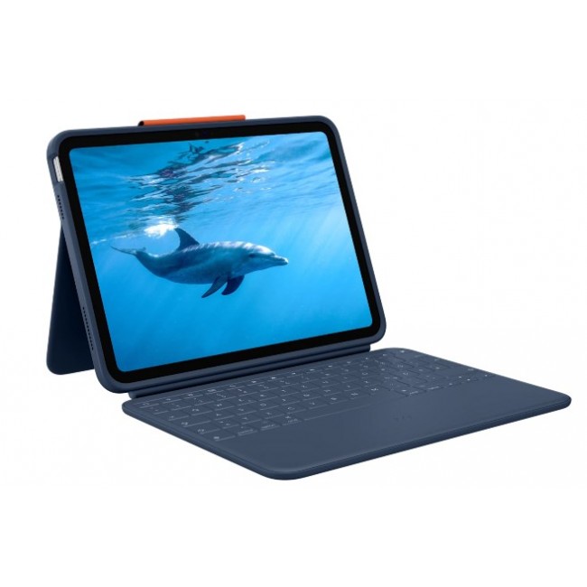 Logitech Rugged Combo 4 QWERTZ German Smart Connector Blue