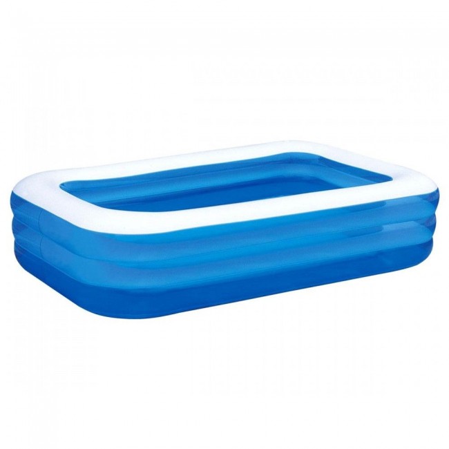 Bestway Blue Rectangular Familiy Pool De Luxe- 3.05m x 1.83m x 56cm - blue