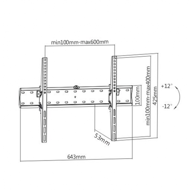 Gembird WM-70T-02 TV mount/stand 177.8 cm (70 Gembird WM-70T-02 TV mount/stand 177.8 cm (70
