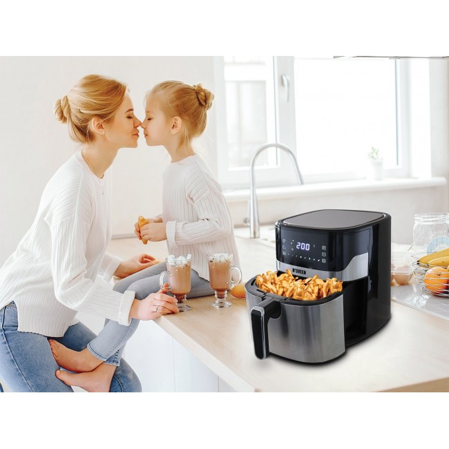 Hot air fryer NOVEEN AF550 6.5 l 1600 W Black, Silver Hot air fryer NOVEEN AF550 6.5 l 1600 W Black, Silver