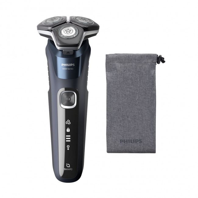 Philips SHAVER Series 5000 S5885/10 men's shaver Rotation shaver Trimmer Black, Blue