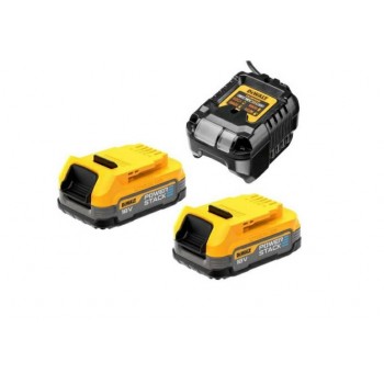DEWALT AKUMULATOR 18V 1,7Ah POWERSTACK 2szt. + ADOWARKA DCB1102