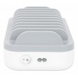 Manhattan Charging Station, 10x Ports: 3x USB-C (up to 18W PD) and 7x USB-A (up to 12W), 120W Total Output, White/Grey, Three Year Warranty, Box