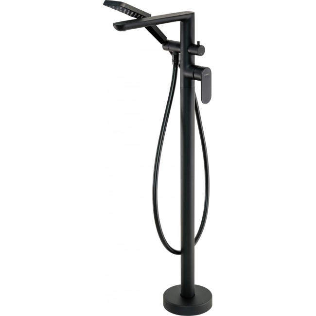 Freestanding bathtub mixer with shower set