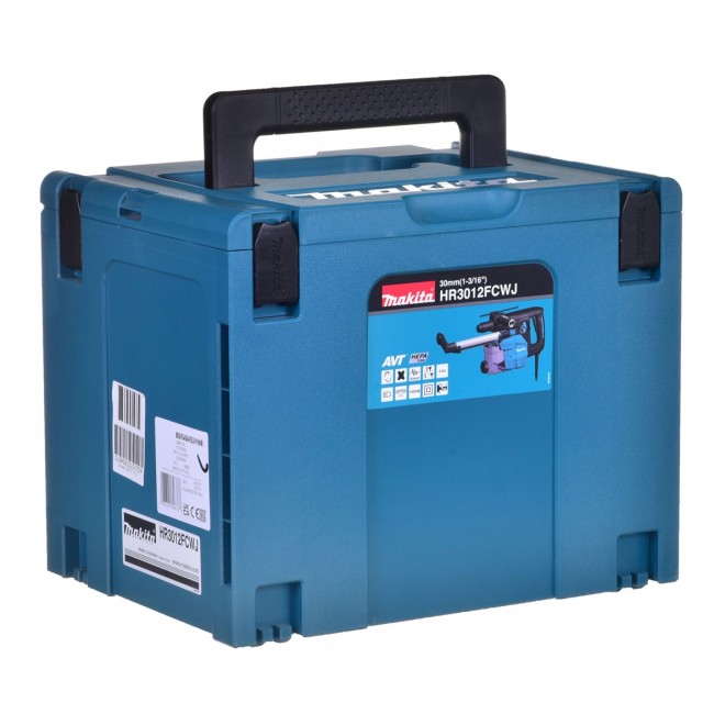 MAKITA HR3012FCWJ rotary hammer SDS-Plus 3,9J 1050W AVT MAKPAC Black, Blue