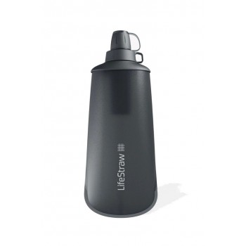 Peak squeeze filter bottle 1l-dark grey LIFESTRAW