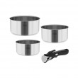 Cookware set with detachable handle TEESA COOK EXPERT SINGLE HAND