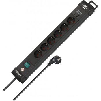 Brennenstuhl 1951160608 power extension 3 m 6 AC outlet(s) Indoor Black