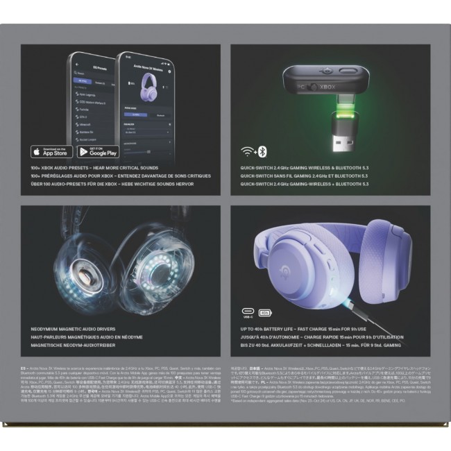 Headset Steelseries Arctis Nova 3X Wireless