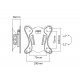 Maclean MC-715 Small TV Bracket Wall Mount for TV Monitor 13-27