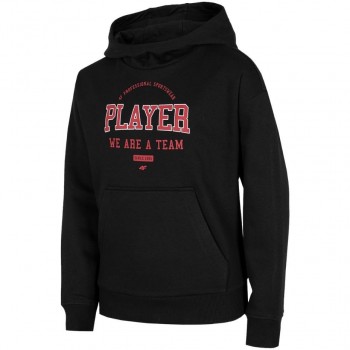 Boys' sweatshirt 4F deep black HJZ22 JBLM006 20S 140cm