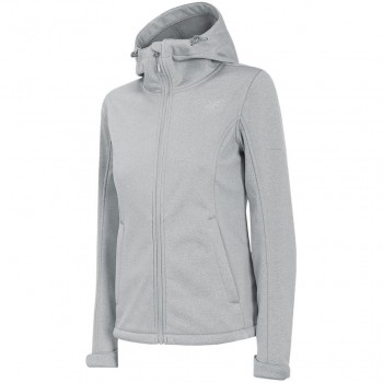 Women's 4F softshell jacket cool light grey melange H4Z22 SFD350 27M