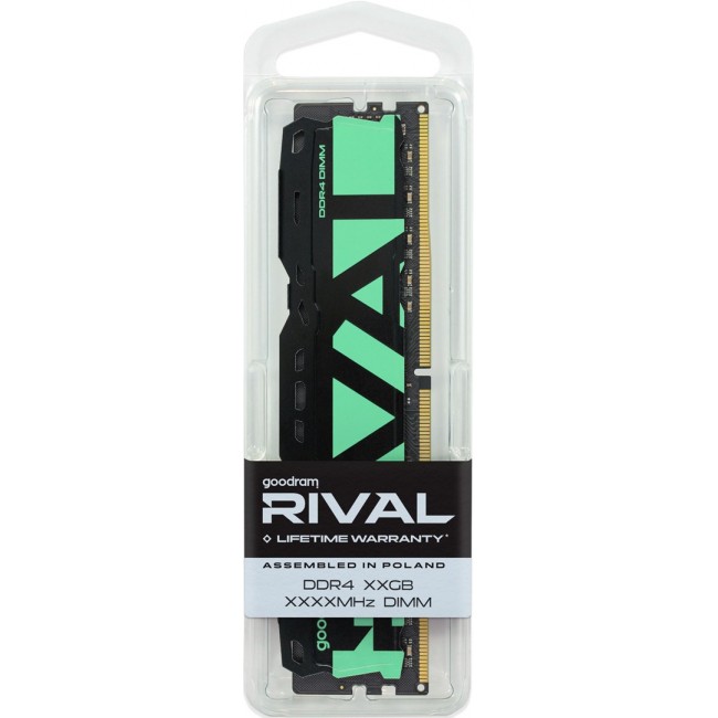 Goodram *DDR4 Rival Radiant 8GB (1* 8)/3200 CL16 Green memory module 1 x 8 GB 3200 MT/s 288-pin DIMM