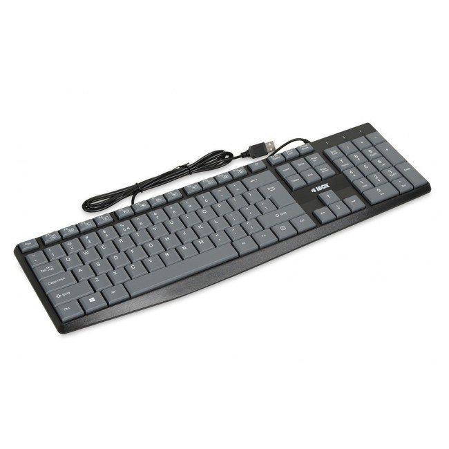 iBox IKC2010G keyboard Home USB QWERTY English Grey, Black
