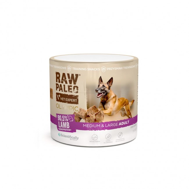 VETEXPERT Raw Paleo Olympic Lamb Medium Large Mono - dog treat - 90g