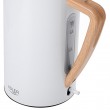 Adler AD 1347W electric kettle 1.5 L 2200 W White, Wood