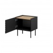 ONDA bedside table 2 pcs. 50x40x54 black ONDA bedside table 2 pcs. 50x40x54 black