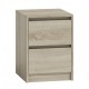 Topeshop K2 SONOMA nightstand/bedside table 2 drawer(s) Oak