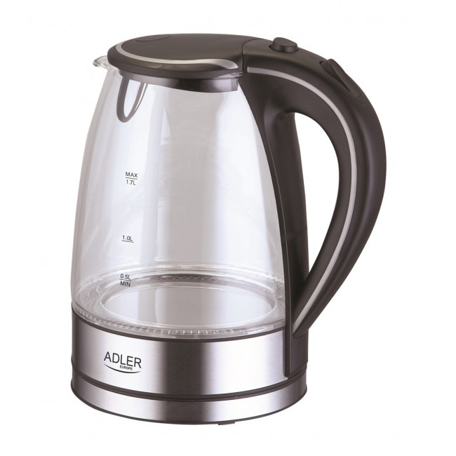 Adler AD 1225 electric kettle 1.7 L Black,Stainless steel,Transparent 2200 W Adler AD 1225 electric kettle 1.7 L Black,Stainless steel,Transparent 2200 W