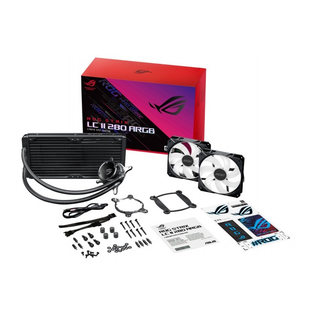 ASUS ROG STRIX LC II 280 ARGB Processor All-in-one liquid cooler 14 cm Black 1 pc(s) ASUS ROG STRIX LC II 280 ARGB Processor All-in-one liquid cooler 14 cm Black 1 pc(s)