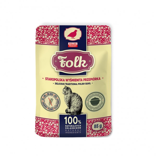 FOLK Delicious traditional polish quail - wet cat food - 85g FOLK Delicious traditional polish quail - wet cat food - 85g