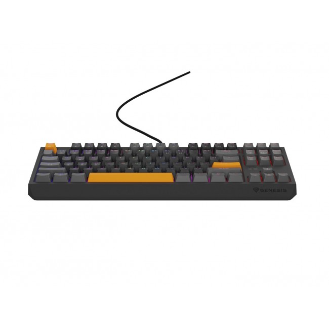 GENESIS Thor 230 TKL keyboard Gaming USB + RF Wireless + Bluetooth QWERTY Black, Grey, Orange