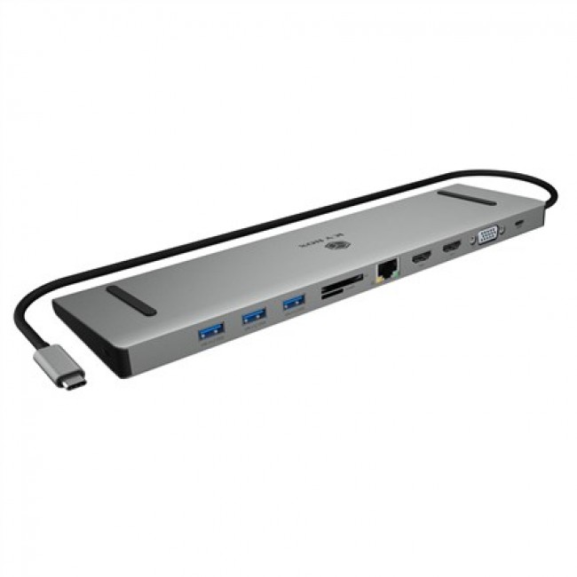IcyBox docking station USB-C - HDMI/VGA/USB-A/USB-C/3.5mm