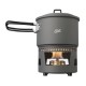 ESBIT Cookset with alcohol burner Pot 1.5 L Aluminium, Black