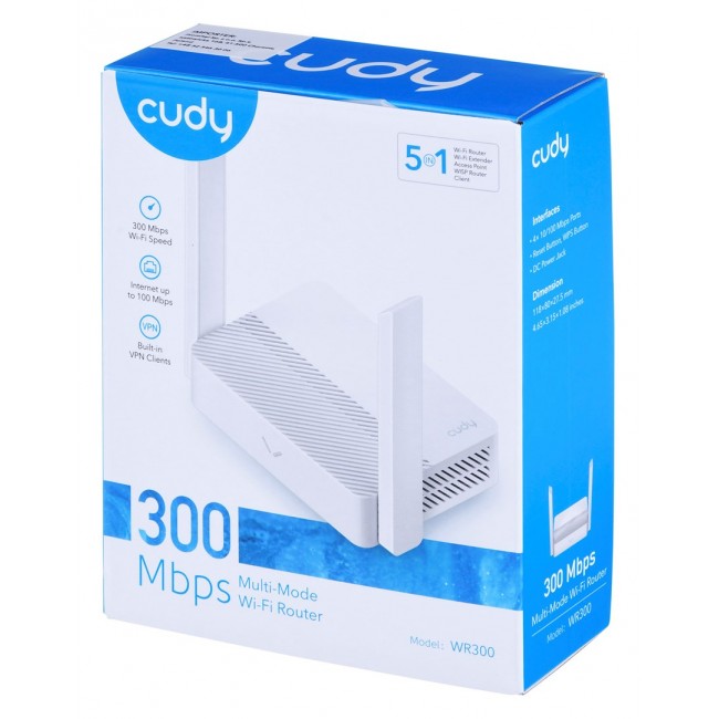 Cudy WR300 wireless router Fast Ethernet Single-band (2.4 GHz) White