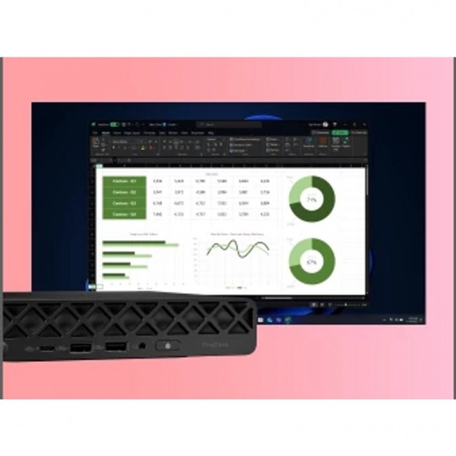 HP ProDesk 4 G1i AI PC Intel Core Ultra 7 265T 16 GB DDR5-SDRAM 1 TB SSD Windows 11 Pro Mini PC Black