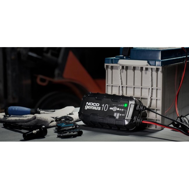 NOCO GENIUS10 EU 10A Battery charger for 6V/12V batteries with maintenance and desulphurisation function NOCO GENIUS10 EU 10A Battery charger for 6V/12V batteries with maintenance and desulphurisation function