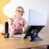 R-Go Tools Laptop stand R-Go Riser Document, ergonomic, foldable and adjustable stand with document holder, black