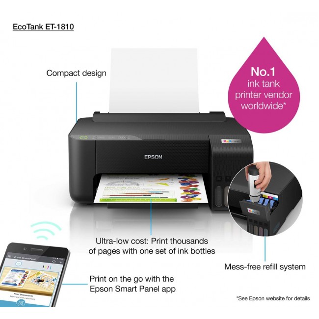 Epson ET-1810 color inkjet printer Epson ET-1810 color inkjet printer