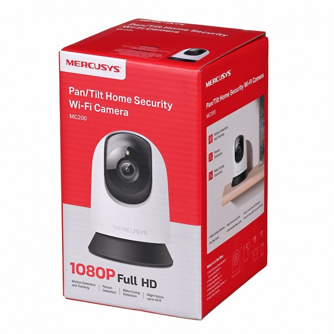 Mercusys MC200 - Pan/Tilt Home Security Wi-Fi Camera Mercusys MC200 - Pan/Tilt Home Security Wi-Fi Camera