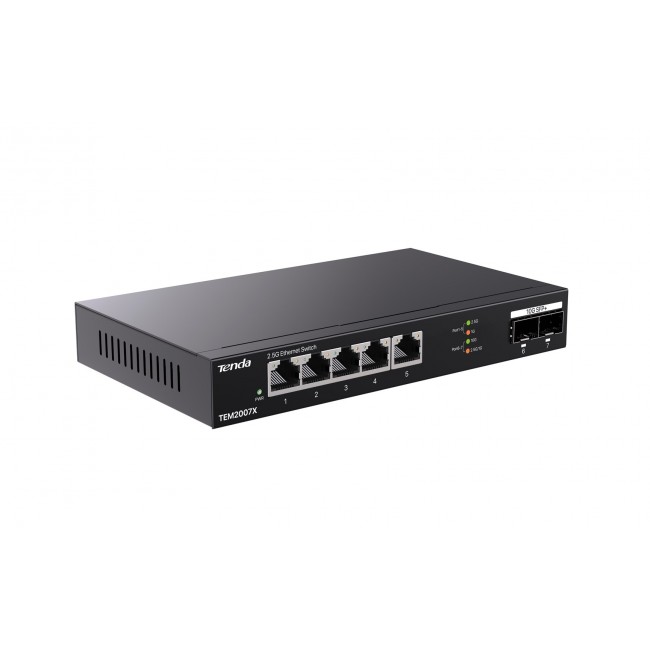 Tenda TEM2007X network switch 2.5G Ethernet (100/1000/2500) Desktop Black