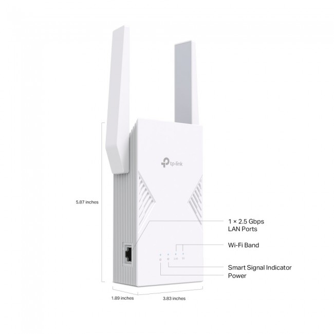 TP-Link BE3600 Network transmitter & receiver White 2500 Mbit/s