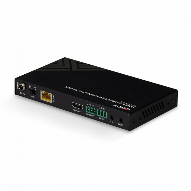 Lindy 150m Cat.6 HDMI 4K60, IR, RS-232 & Audio HDBaseT KVM Extender, Receiver Lindy 150m Cat.6 HDMI 4K60, IR, RS-232 & Audio HDBaseT KVM Extender, Receiver