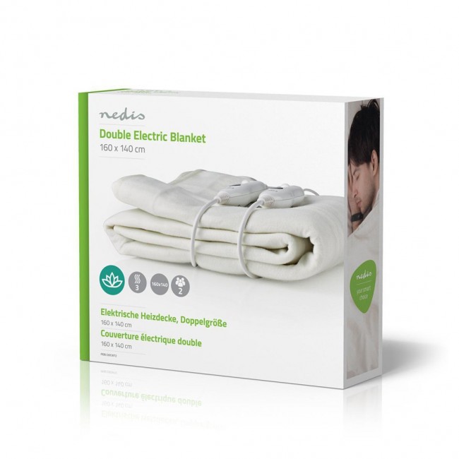 Nedis PEBL110CWT2 electric blanket White Nedis PEBL110CWT2 electric blanket White